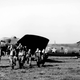 The jubilant crew of Memphis Belle leaves the bomber after their final mission (US Air Force)